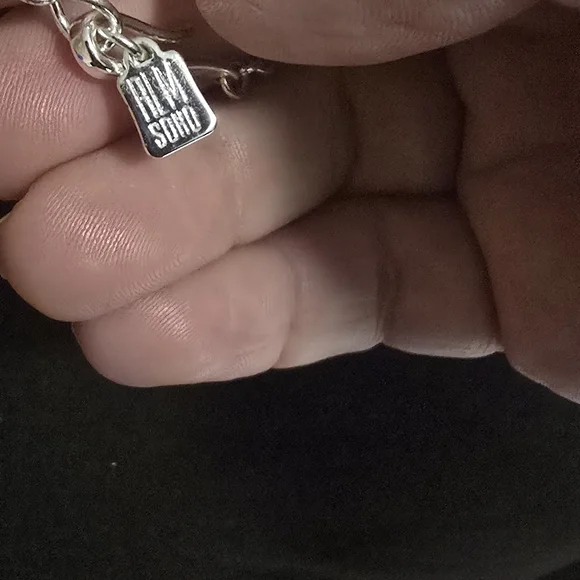 RLM Silver and Black Pendant Necklace - Picture 2 of 4
